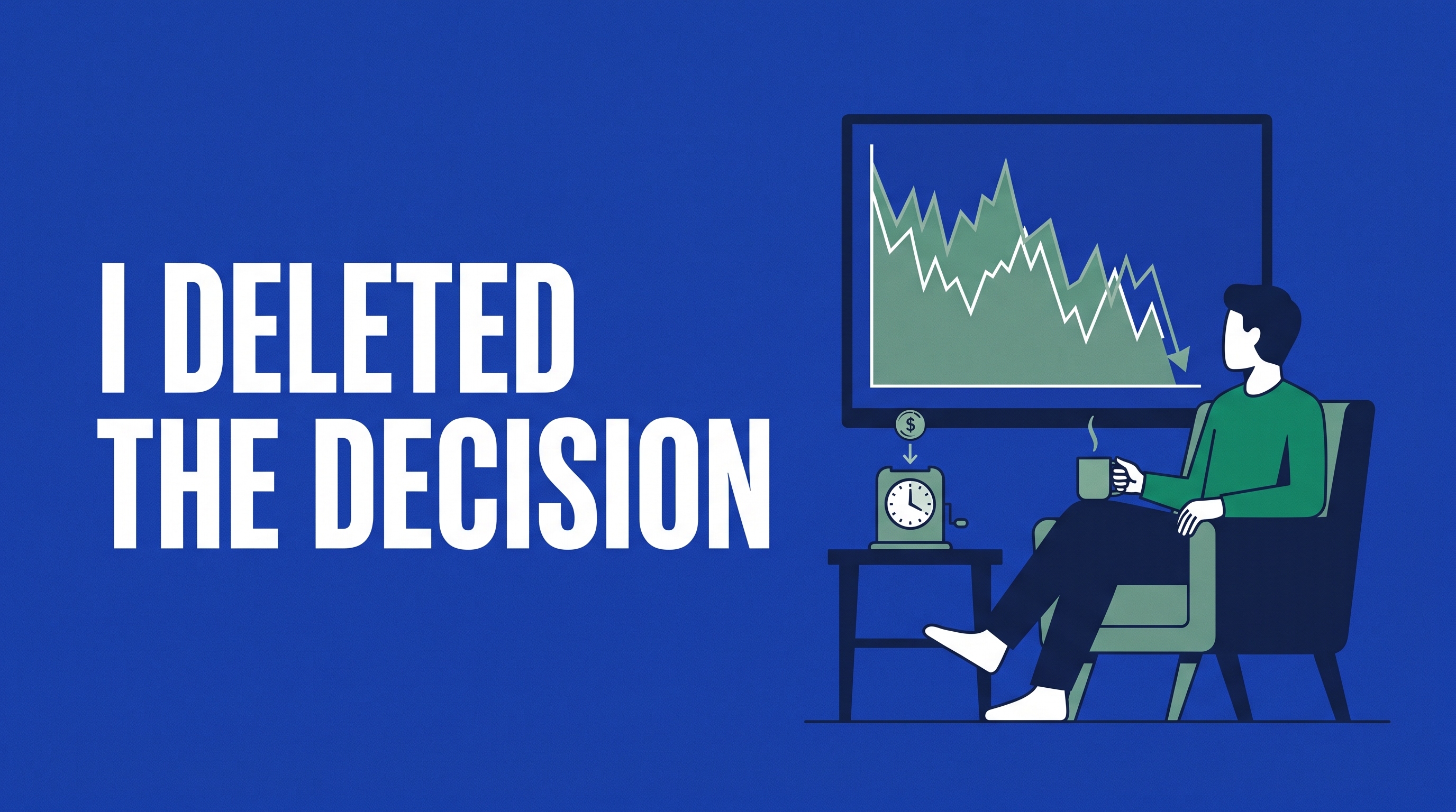 When the Market Drops, I Do Nothing. Not Because I'm Disciplined — Because I Deleted the Decision.