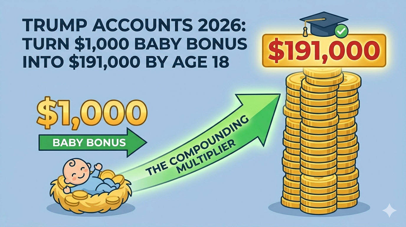 Trump Accounts 2026: Turn the $1,000 Baby Bonus Into $191,000 by Age 18